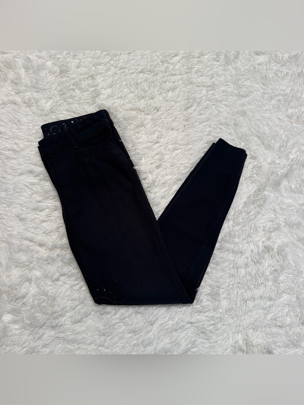 Women’s Size IT40 Navy Ego 7 Knee Patch Horseback Riding Breeches